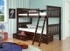 Cappuccino Brown Twin over Twin Bunk Bed with Storage - Arts & Crafts
