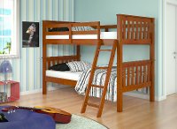 Espresso Brown Twin over Twin Bunk Bed - Arts & Crafts