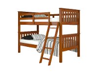 Espresso Brown Twin over Twin Bunk Bed - Arts & Crafts-2