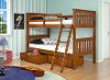 Espresso Brown Twin over Twin Bunk Bed with Storage - Arts & Crafts