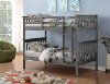 Mission Gray Twin-over-Twin Bunk Bed - Craftsman