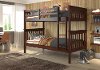Dark Cappuccino Brown Twin-over-Twin Bunk Bed - Craftsman