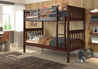 Dark Cappuccino Brown Twin-over-Twin Bunk Bed - Craftsman