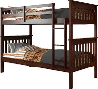 Dark Cappuccino Brown Twin-over-Twin Bunk Bed - Craftsman-2