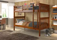 Espresso Brown Twin-over-Twin Bunk Bed - Craftsman