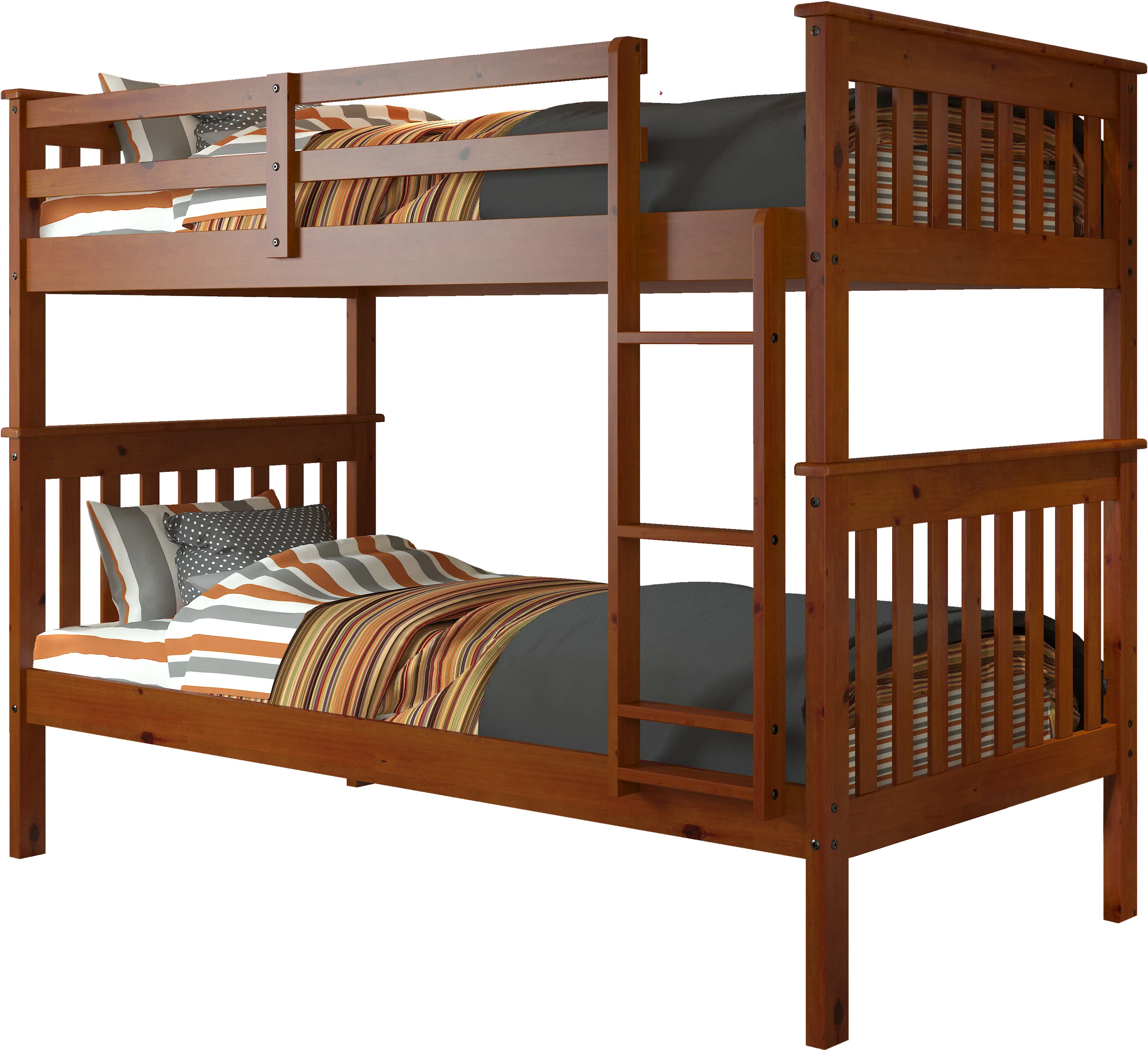 Espresso Brown Twin-over-Twin Bunk Bed - Craftsman-2