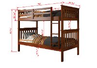 Espresso Brown Twin-over-Twin Bunk Bed - Craftsman-3