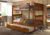 Craftsman Espresso Brown Twin-over-Twin Bunk Bed with Trundle