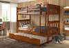 Espresso Brown Twin-over-Twin Bunk Bed with Trundle - Craftsman