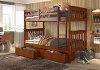 Espresso Brown Twin-over-Twin Bunk Bed with Storage - Craftsman