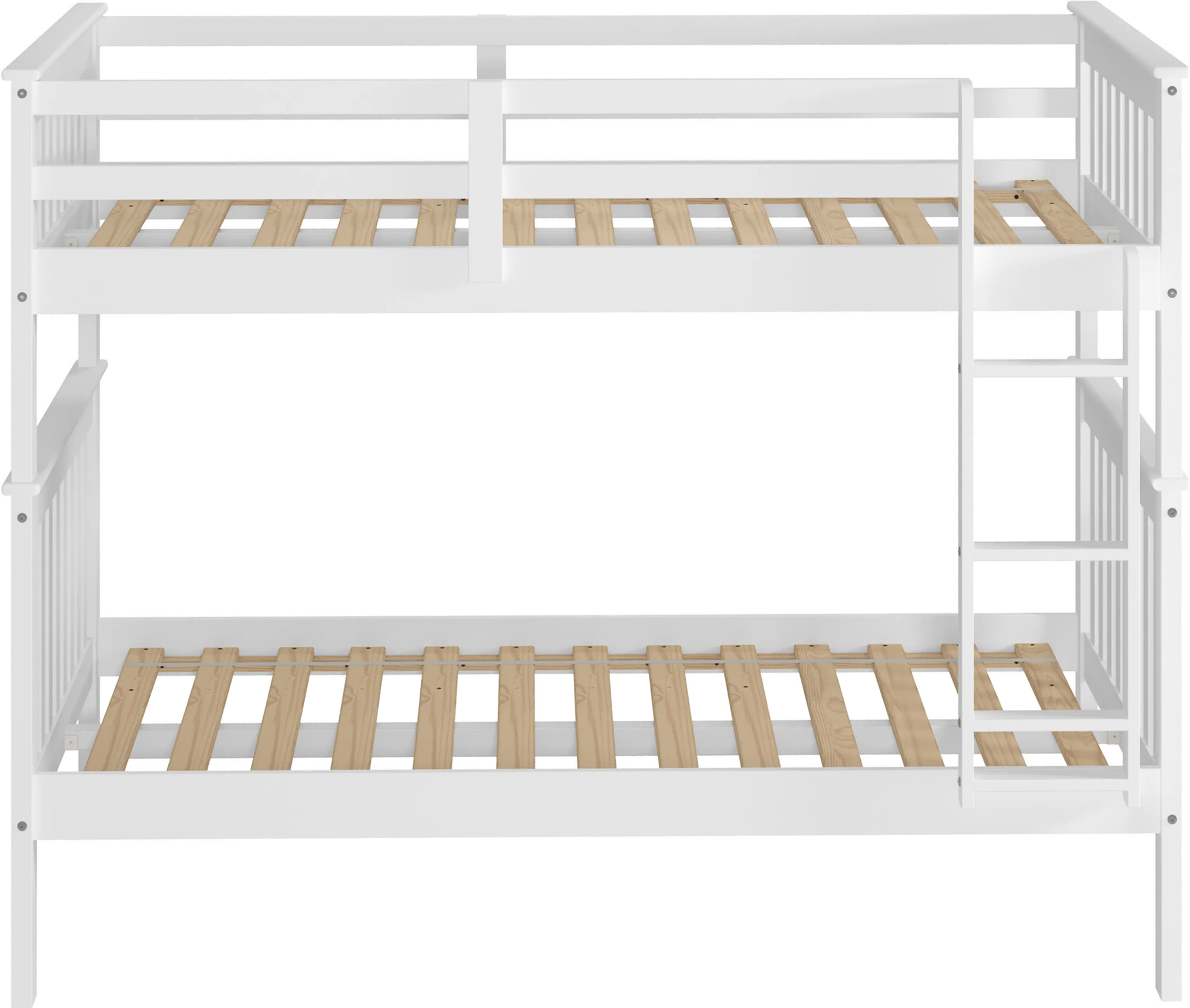 Mission White Twin-over-Twin Bunk Bed - Craftsman-5