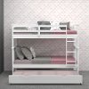 Mission White Twin-over-Twin Bunk Bed with Trundle - Craftsman