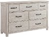Contemporary Walnut Brown Dresser - Scott