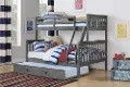 Mission Gray Twin-over-Full Bunk Bed with Trundle - Craftsman