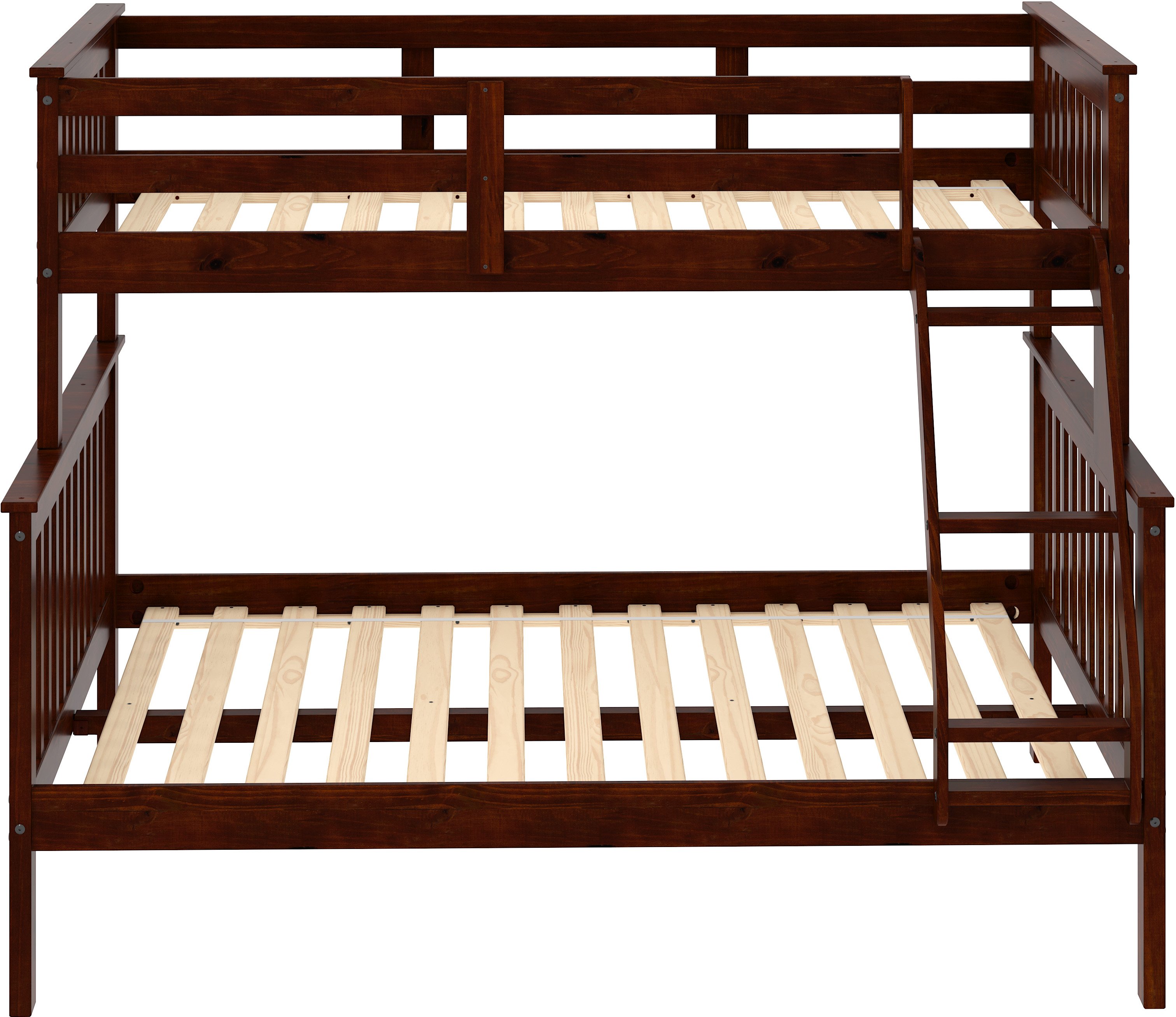 Dark Cappuccino Brown Twin-over-Full Bunk Bed - Craftsman-5