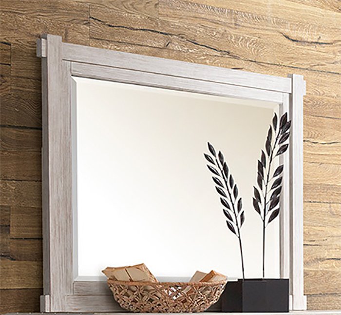 Farmhouse White Mirror - Scott