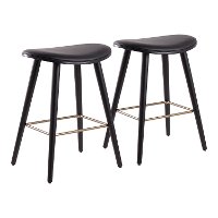 B26-SADL BKAUBK2 Mid Century 26 Inch Counter Height Stool (Set of 2) - Saddle-1