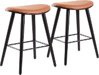 B26-SADL BKCAM2 Mid Century 26 Inch Counter Height Stool (Set of 2) - Saddle-3