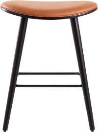 B26-SADL BKCAM2 Mid Century 26 Inch Counter Height Stool (Set of 2) - Saddle-4
