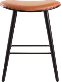 B26-SADL BKCAM2 Mid Century 26 Inch Counter Height Stool (Set of 2) - Saddle-8