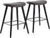 B26-SADL BKGY2 Mid Century 26 Inch Counter Height Stool (Set of 2) - Saddle