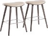 B26-SADL GYCR2 Mid Century 26 Inch Counter Height Stool (Set of 2) - Saddle
