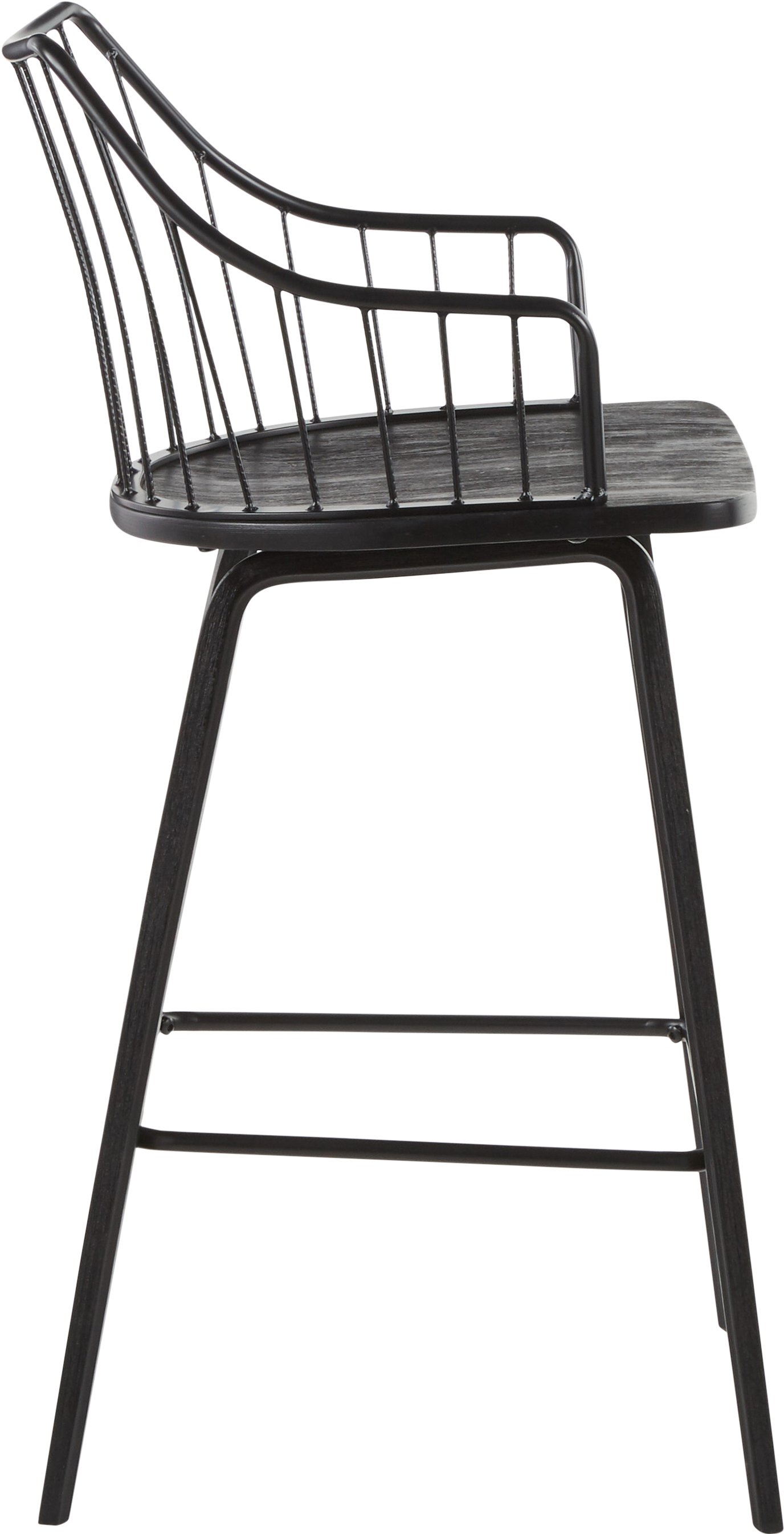 B26-WINSTN BKBK Wooden Black Counter Stool - Winston-5