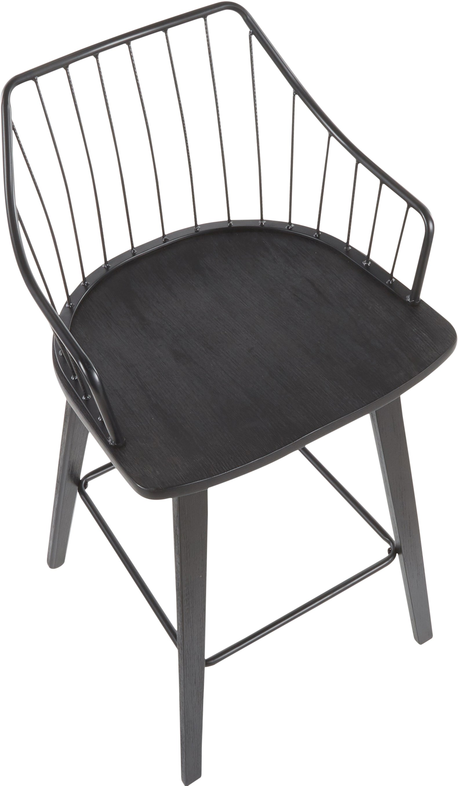 B26-WINSTN BKBK Wooden Black Counter Stool - Winston-7