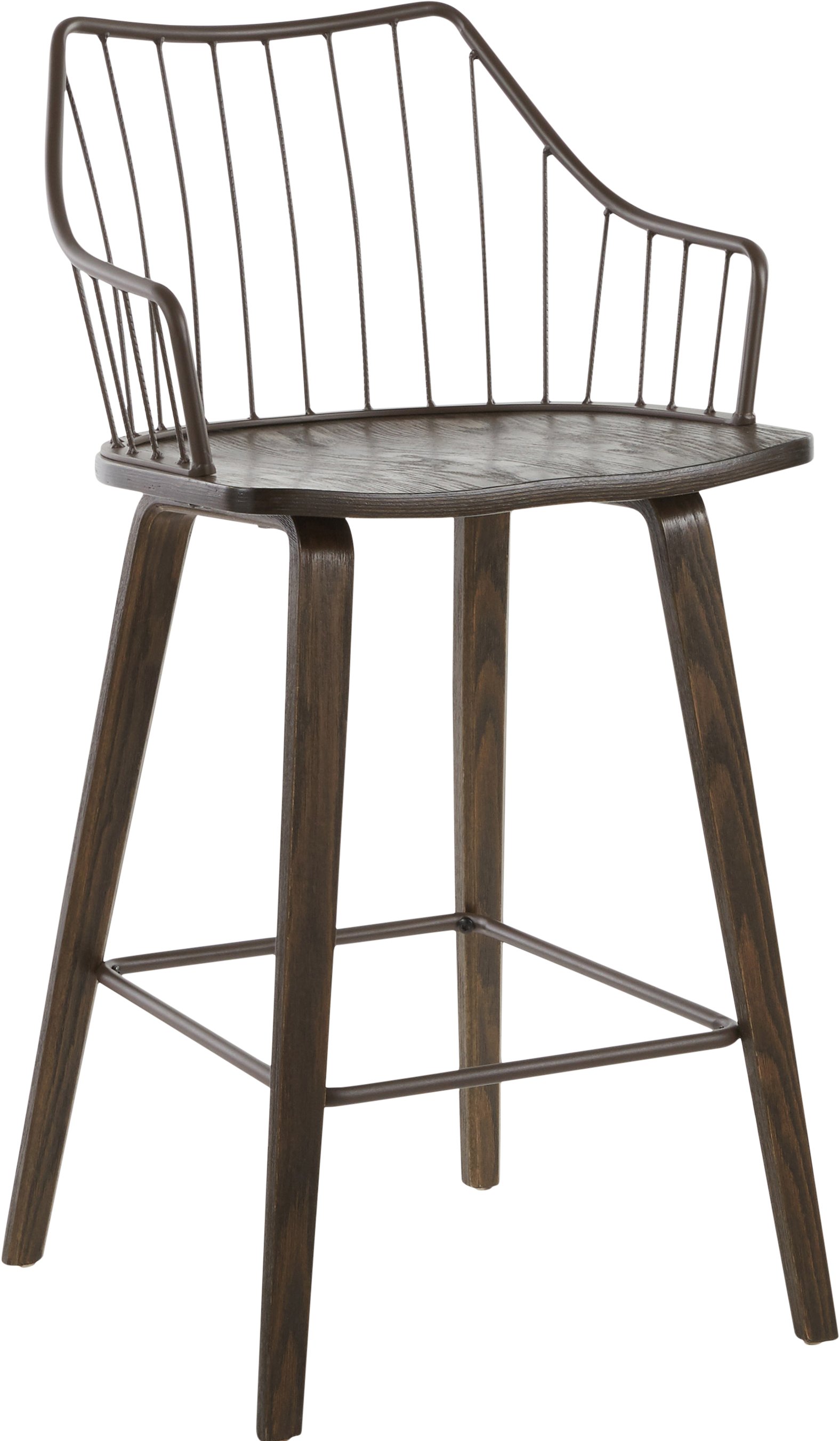 B26-WINSTN WLBN Wooden Brown Counter Stool - Winston-1