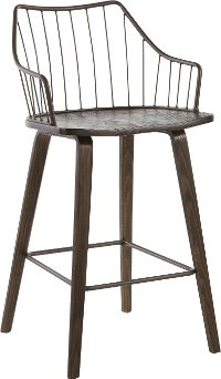 B26-WINSTN WLBN Wooden Brown Counter Stool - Winston-1