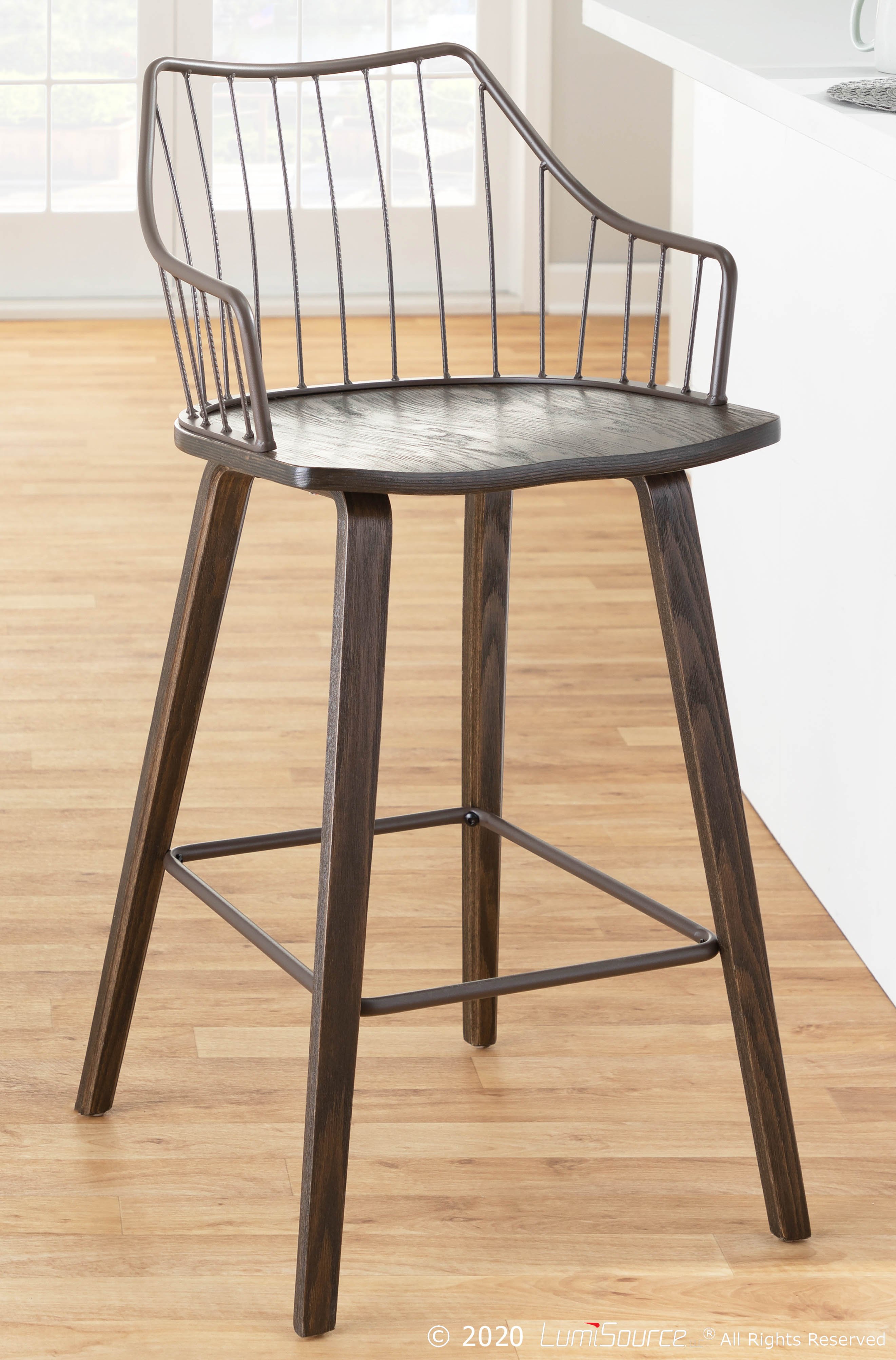 B26-WINSTN WLBN Wooden Brown Counter Stool - Winston-2