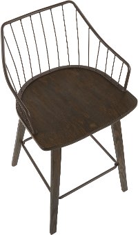 B26-WINSTN WLBN Wooden Brown Counter Stool - Winston-7