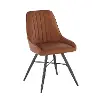CH-CAVLER BKCAM Contemporary Camel Faux Leather Swiveling Chair - Cavalier