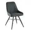 CH-CAVLER BKGN Contemporary Gray Green Faux Leather Swiveling Chair - Cavalier