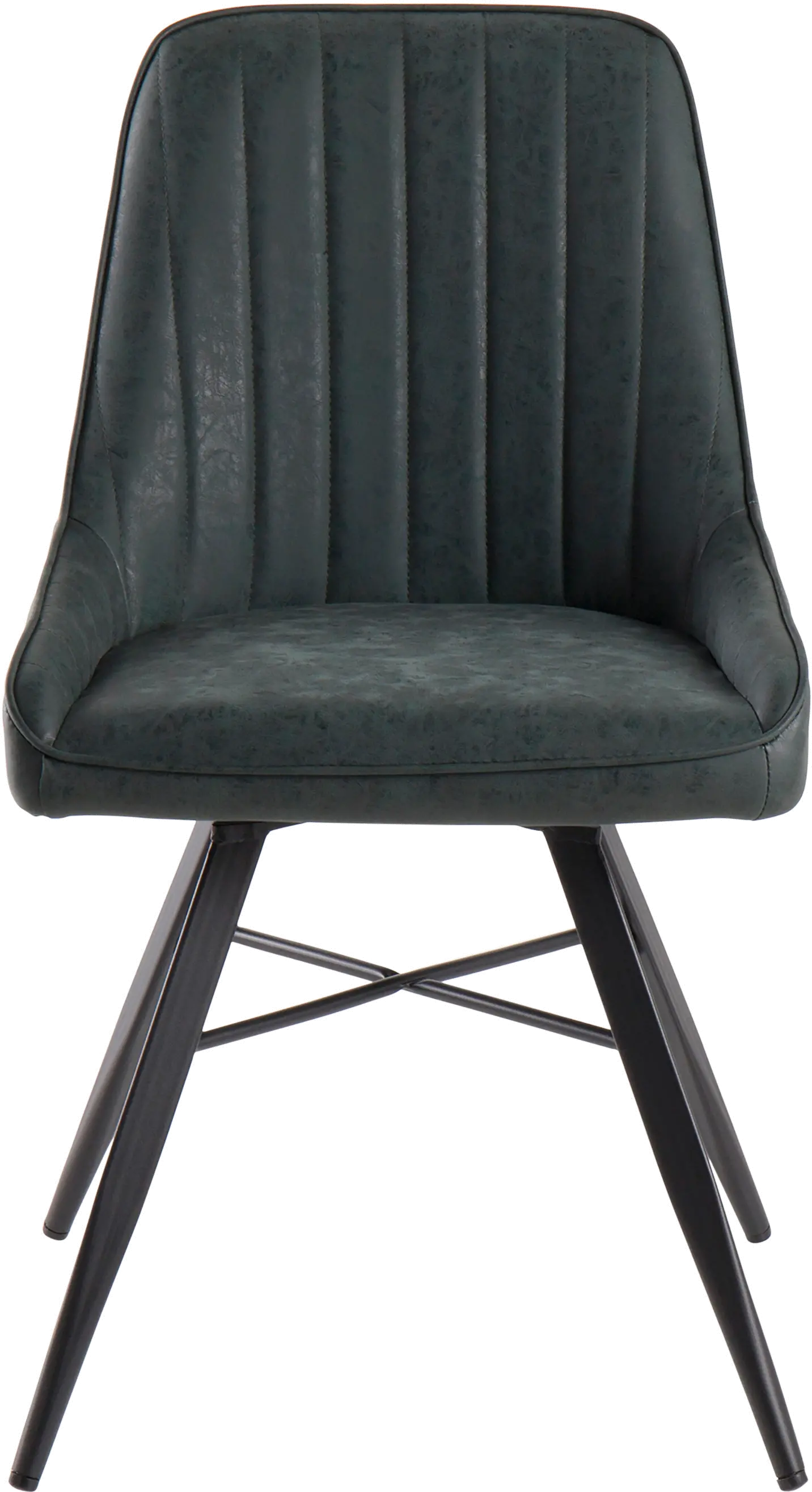 CH-CAVLER BKGN Contemporary Green Faux Leather Swiveling Chair - Cavalier-4