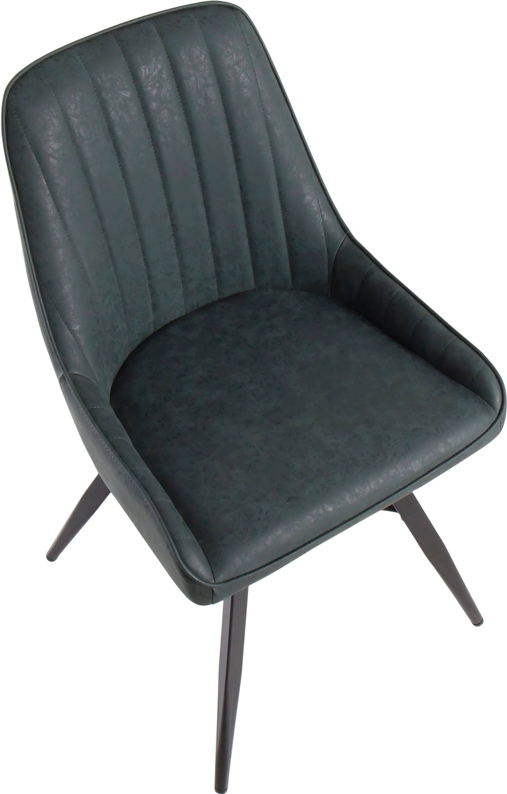 CH-CAVLER BKGN Contemporary Green Faux Leather Swiveling Chair - Cavalier-5