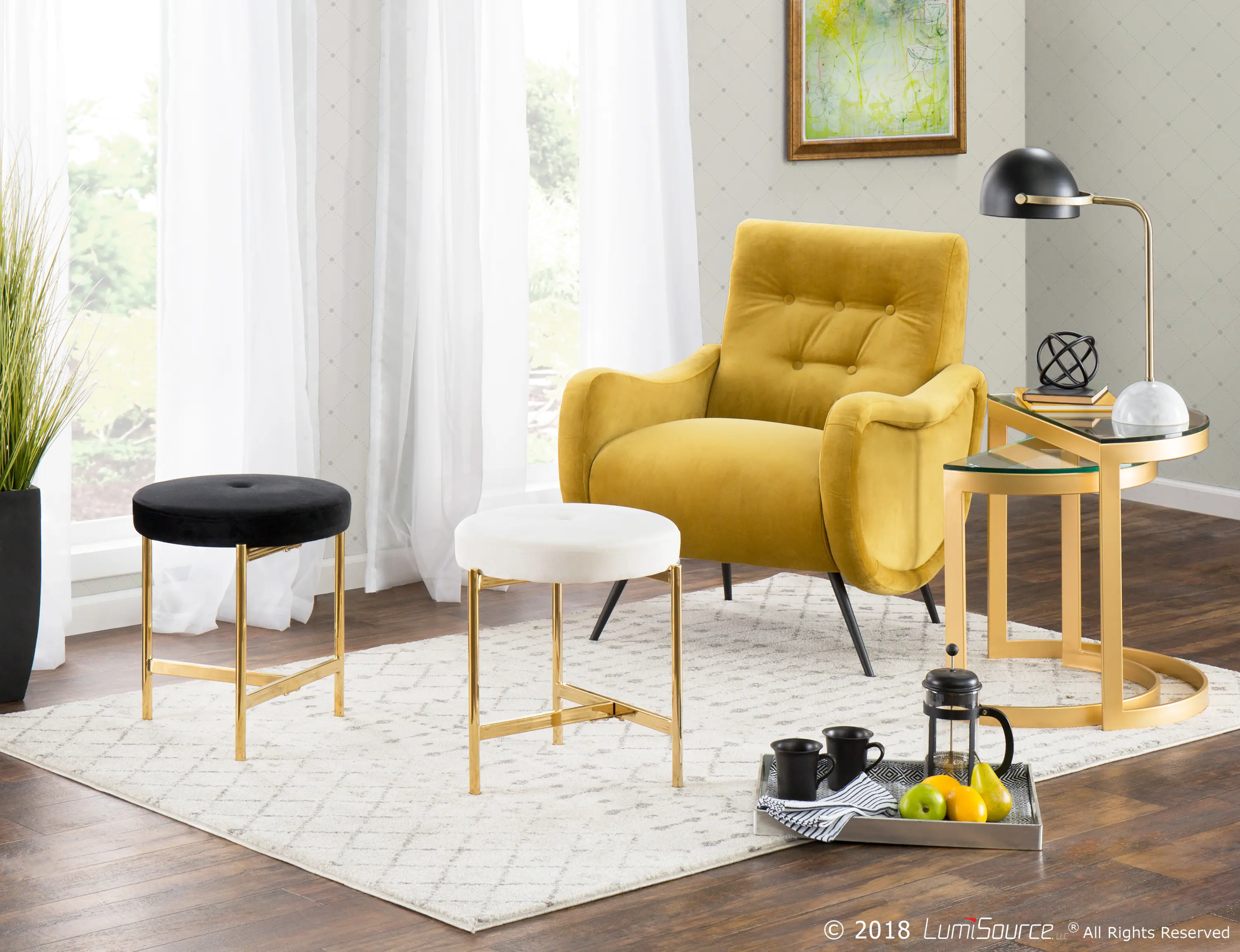 B17-CHLOE AU+BK Black Velvet Vanity Stool-7