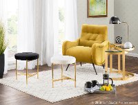 B17-CHLOE AU+BK Black Velvet Vanity Stool-7