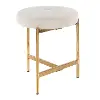 B17-CHLOE AU+W White Velvet Vanity Stool