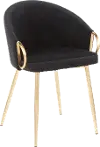 CH-CLAIRE AUVBK Black Velvet Glam Chair