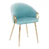 CH-CLAIRE AUVLBU Light Blue Velvet Glam Chair