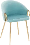 CH-CLAIRE AUVLBU Light Blue Velvet Glam Chair