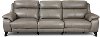Venice Gray Leather-Match 3-Seat Power Reclining Sofa
