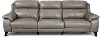 Venice Gray Leather-Match 3-Seat Power Reclining Sofa