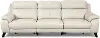 Venice White Leather-Match Power Reclining Sofa