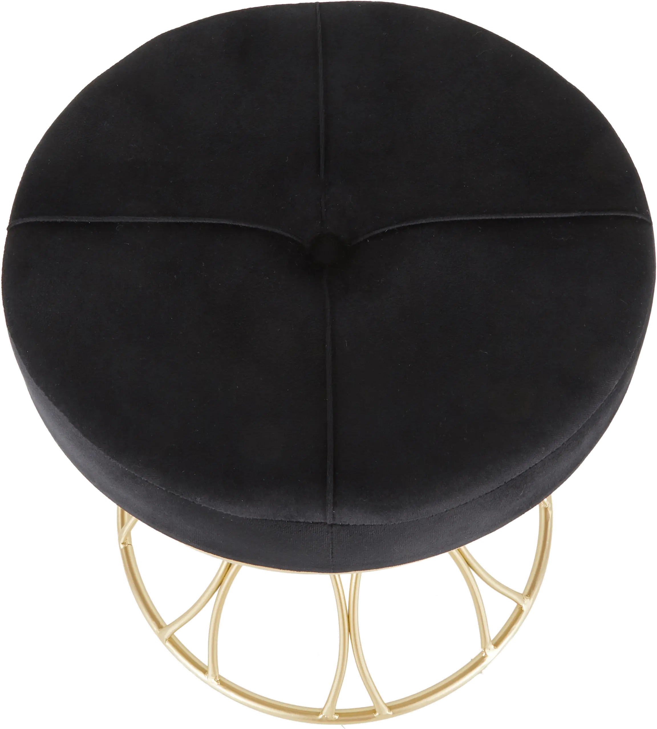 B18-JASMINE AUVBK Black Velvet Vanity Stool-5