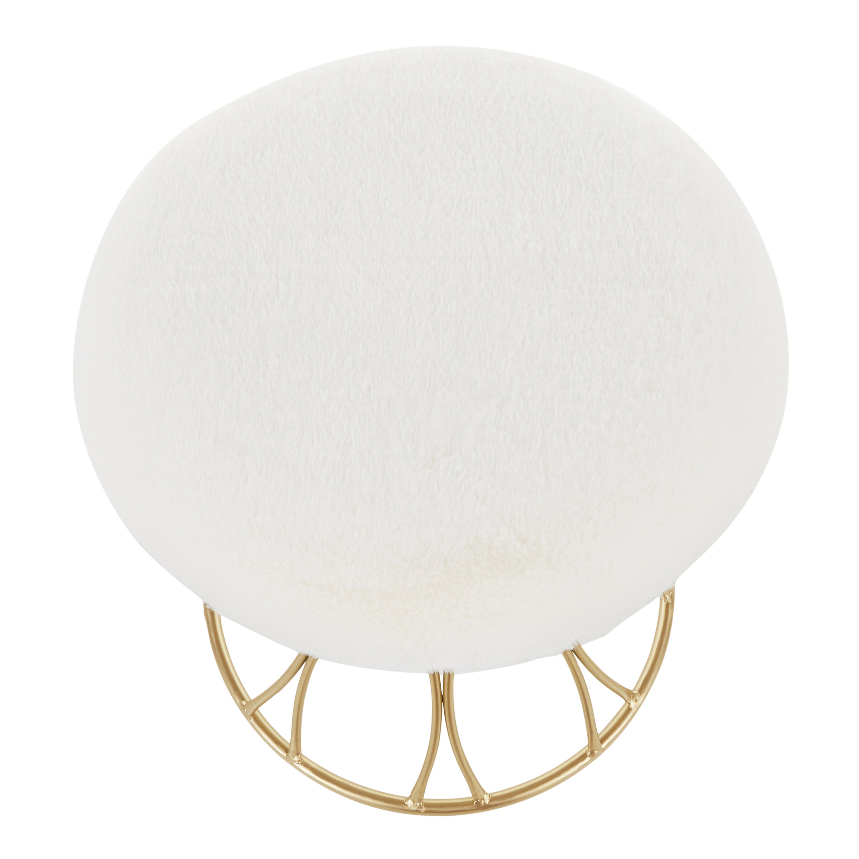 B18-JASMINE PLSH AUW White Velvet Vanity Stool-4