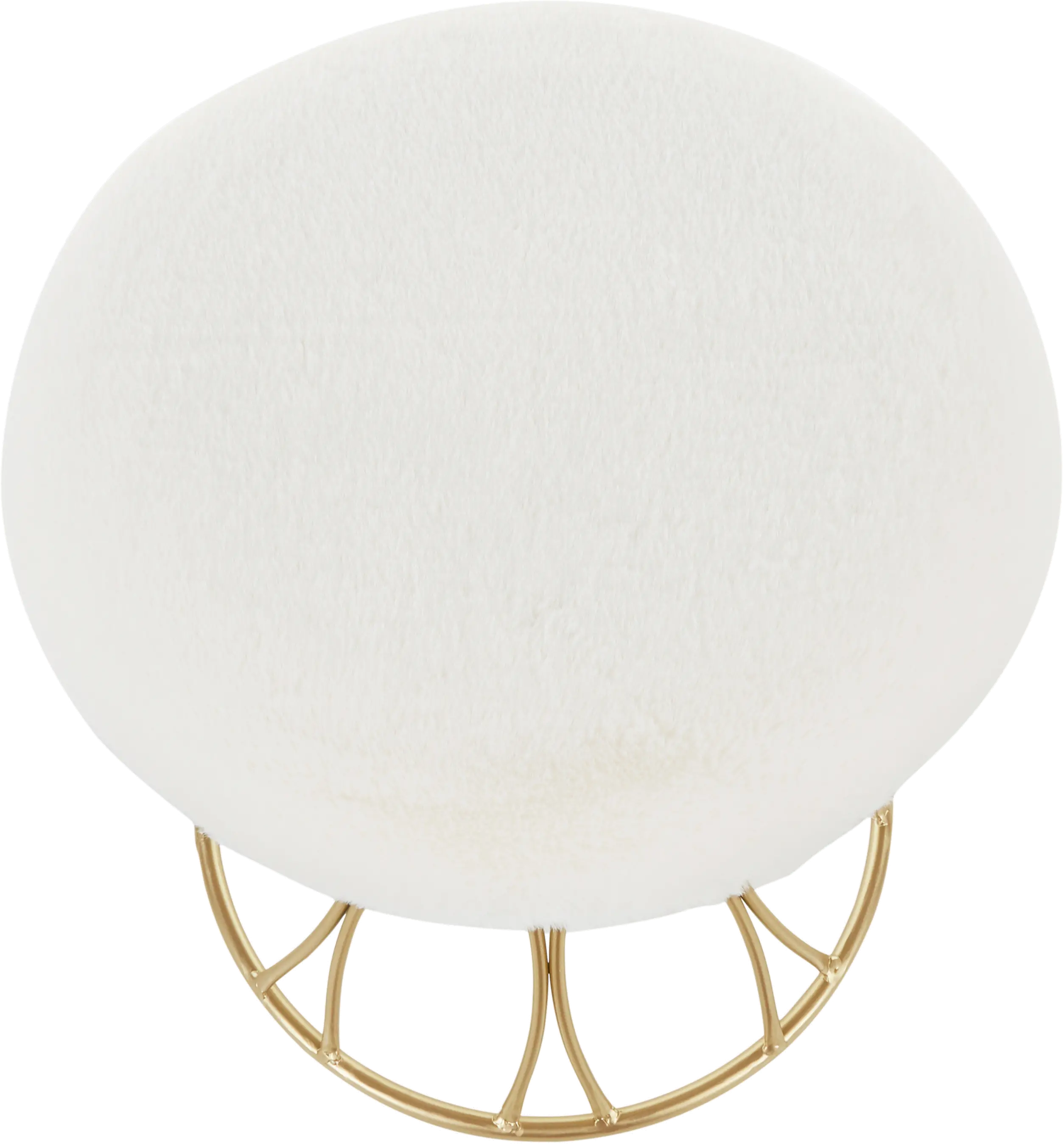 B18-JASMINE PLSH AUW White Velvet Vanity Stool-4