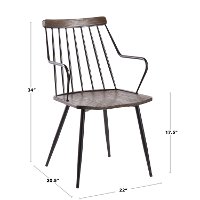 CH-PRESTON BKWL Dark Walnut Farmhouse Chair-8
