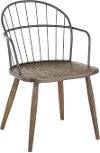 CH-RILEY BNBK Walnut and Black Industrial Chair